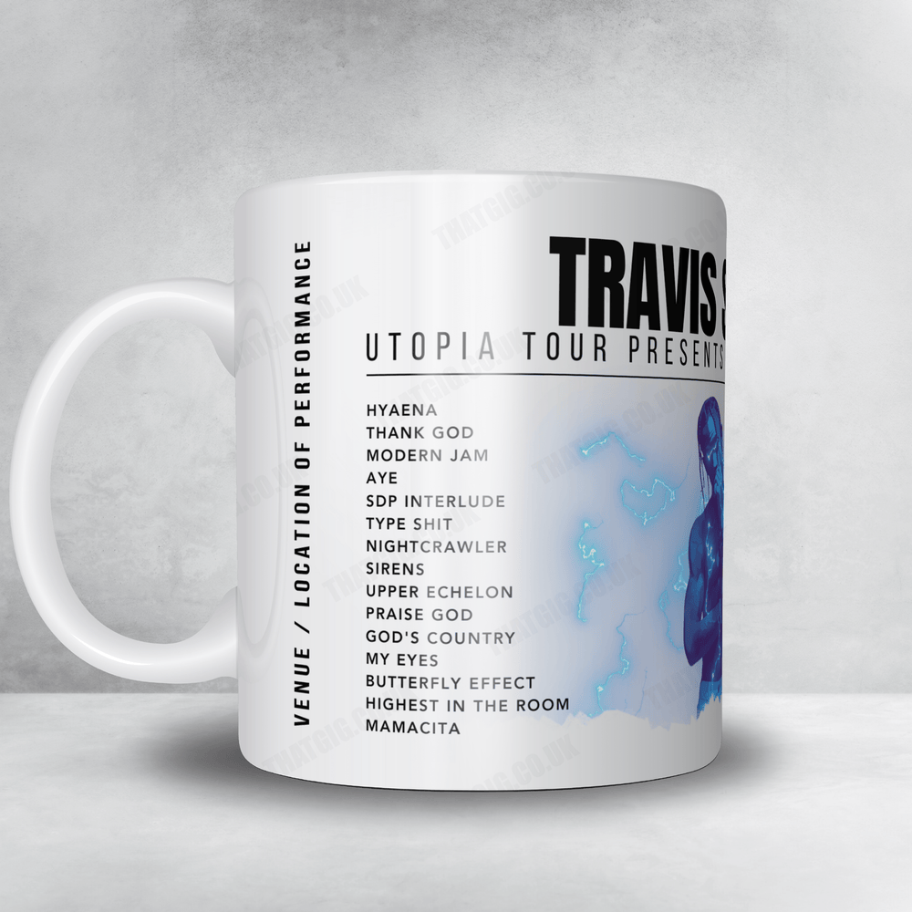 Travis Scott Setlist Mug - PNC Arena, Raleigh - October 13th, 2023