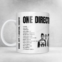 One Direction Setlist Mug - The SSE Arena Belfast, Belfast, Northern Ireland - October 22nd, 2015