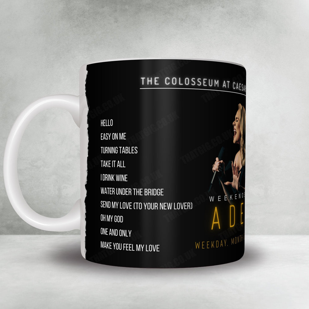 Adele Setlist Mug - The Colosseum at Caesars Palace, Las Vegas - November 1st, 2024