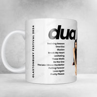 Dua Lipa Setlist Poster - Glastonbury Festival - June 28th, 2024