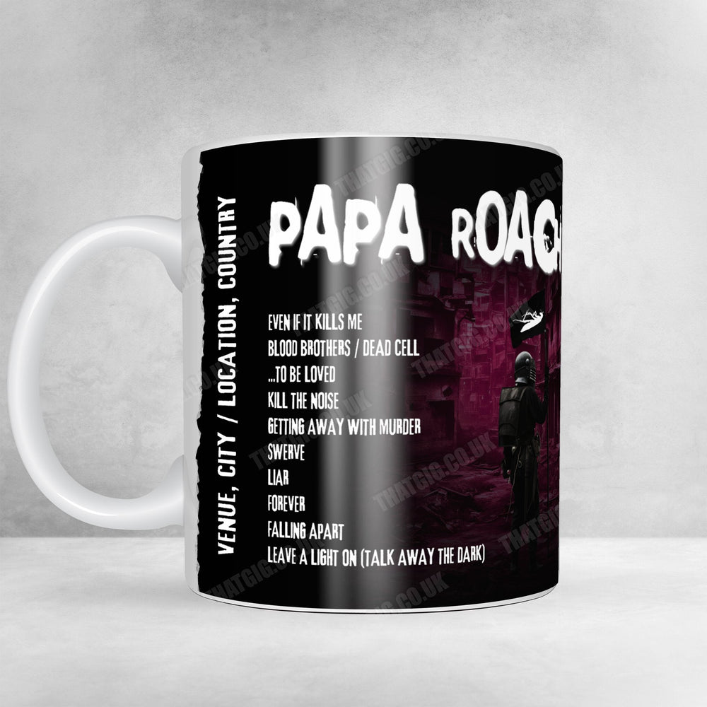 Papa Roach Setlist Mug - Arena COS Torwar, Warsaw, Poland - January 27th, 2025