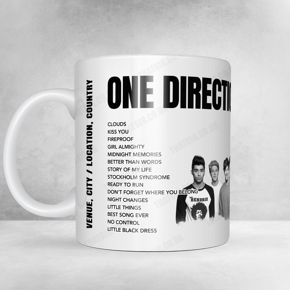 One Direction Setlist Mug - Barclaycard Arena, Birmingham, England - October 10th, 2015
