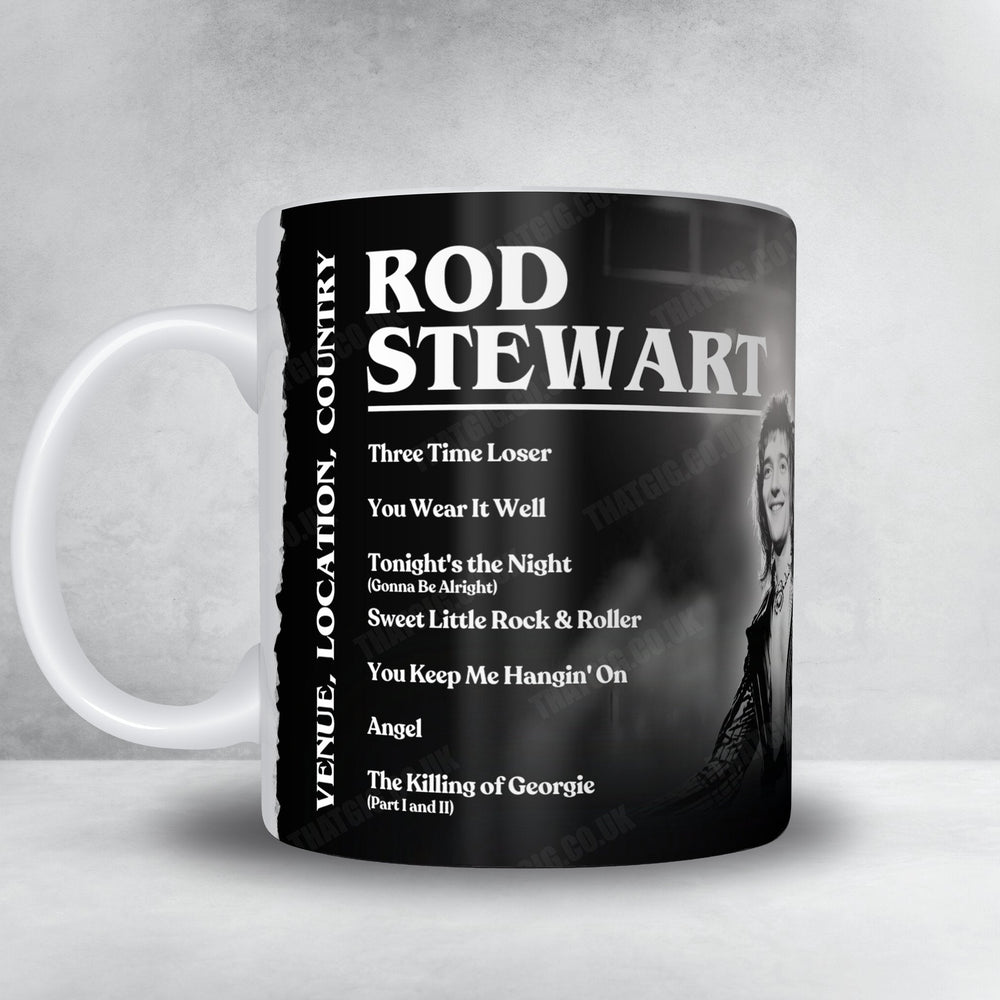 Rod Stewart Setlist Mug - Kings Hall at Belle Vue, Manchester, England - December 5th, 1978