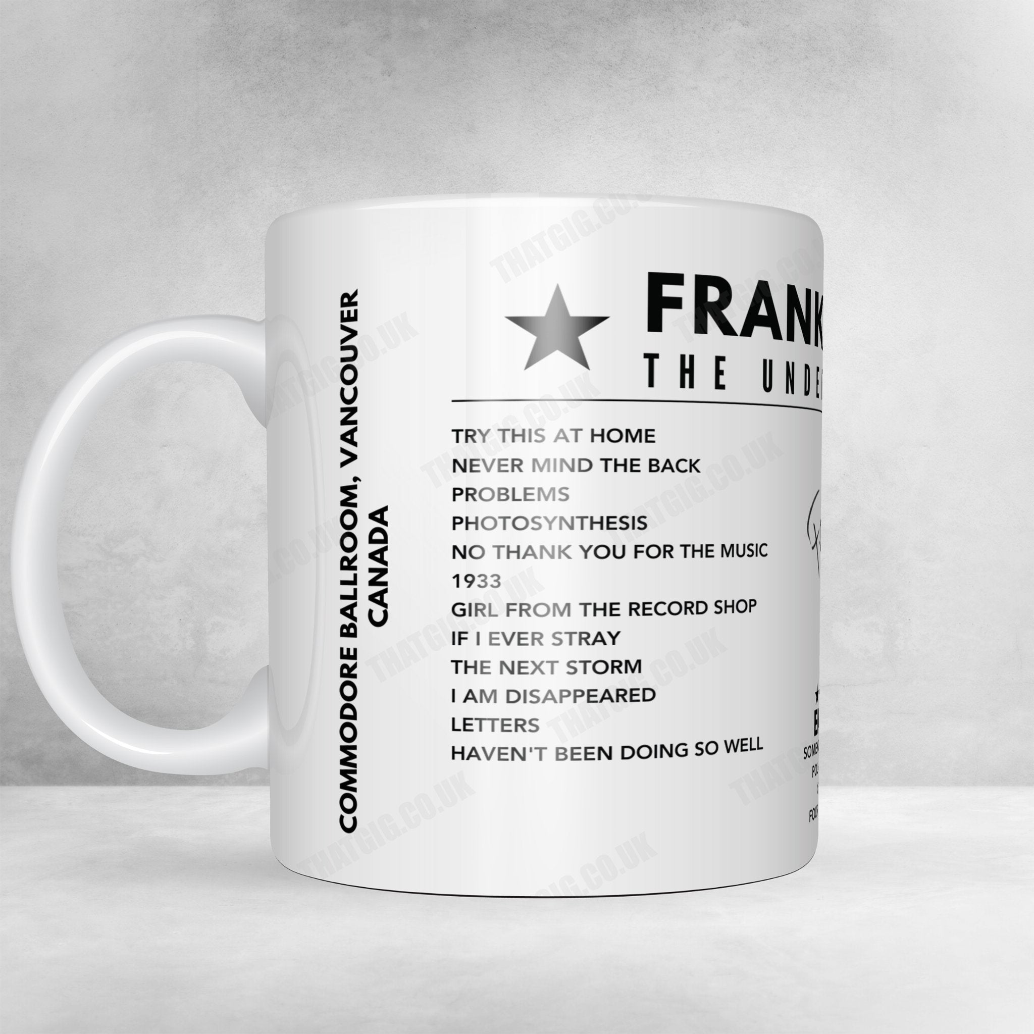 Frank Turner Setlist Poster - Commodore Ballroom, Vancouver - September 3rd, 2024