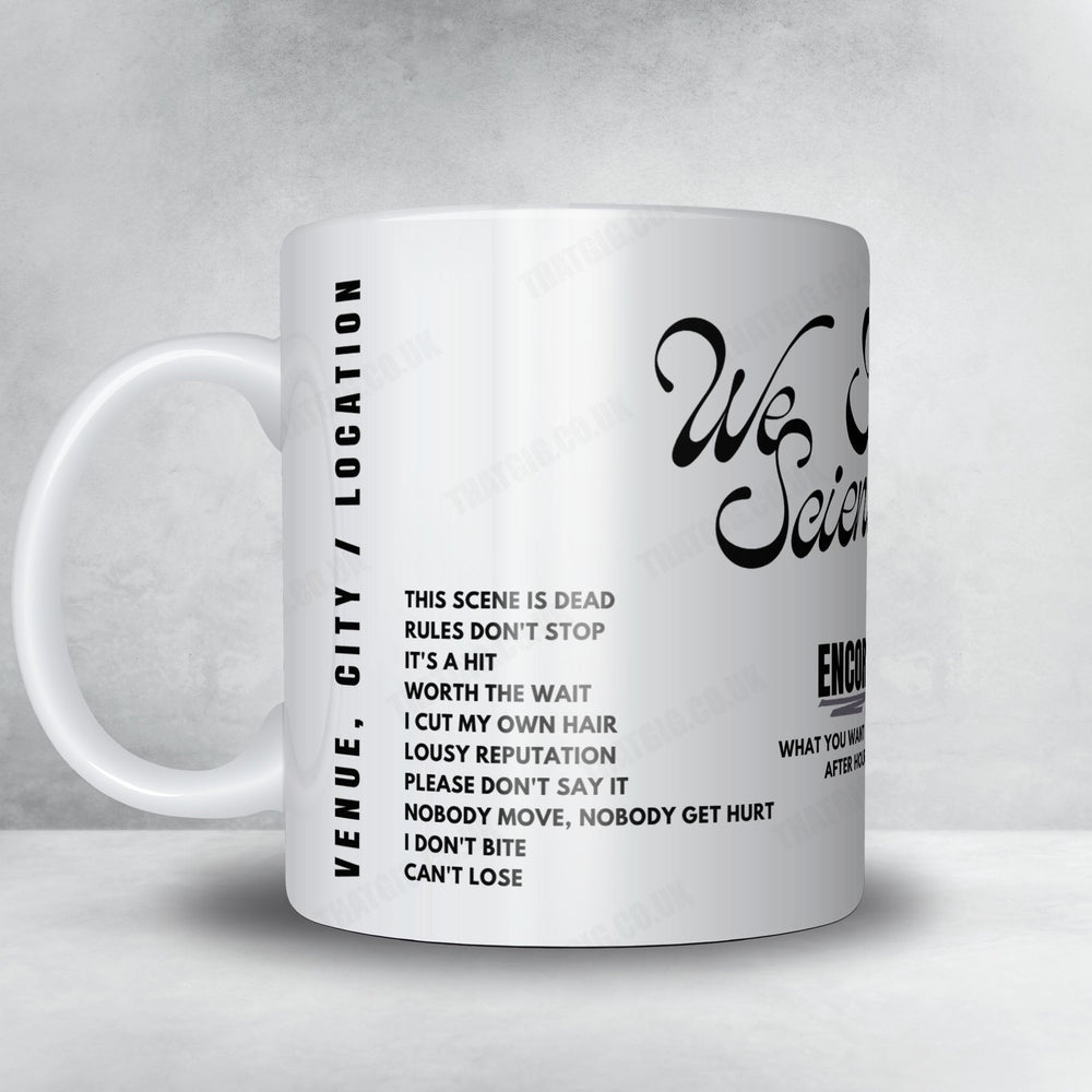 We Are Scientists Setlist Mug - Northumbria University Students’ Union, Newcastle upon Tyne - November 25th, 2024