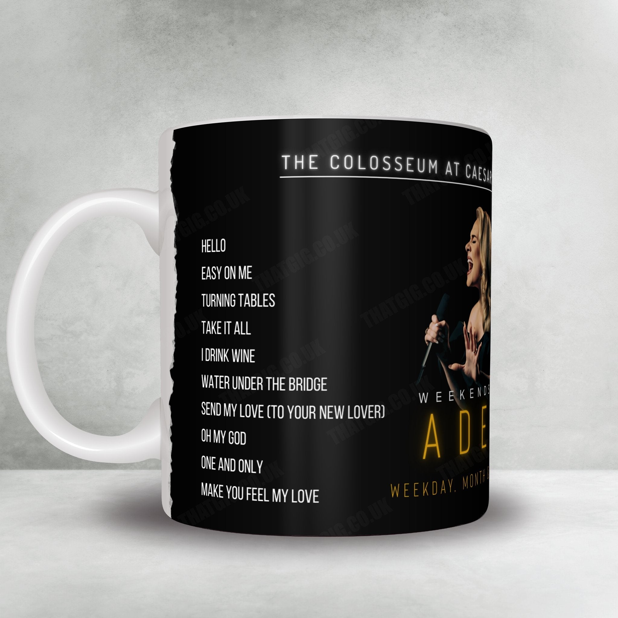 Adele Setlist Mug - The Colosseum at Caesars Palace, Las Vegas - May 24th, 2024