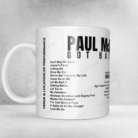 Paul McCartney Setlist Mug - WiZink Center, Madrid - December 10th, 2024