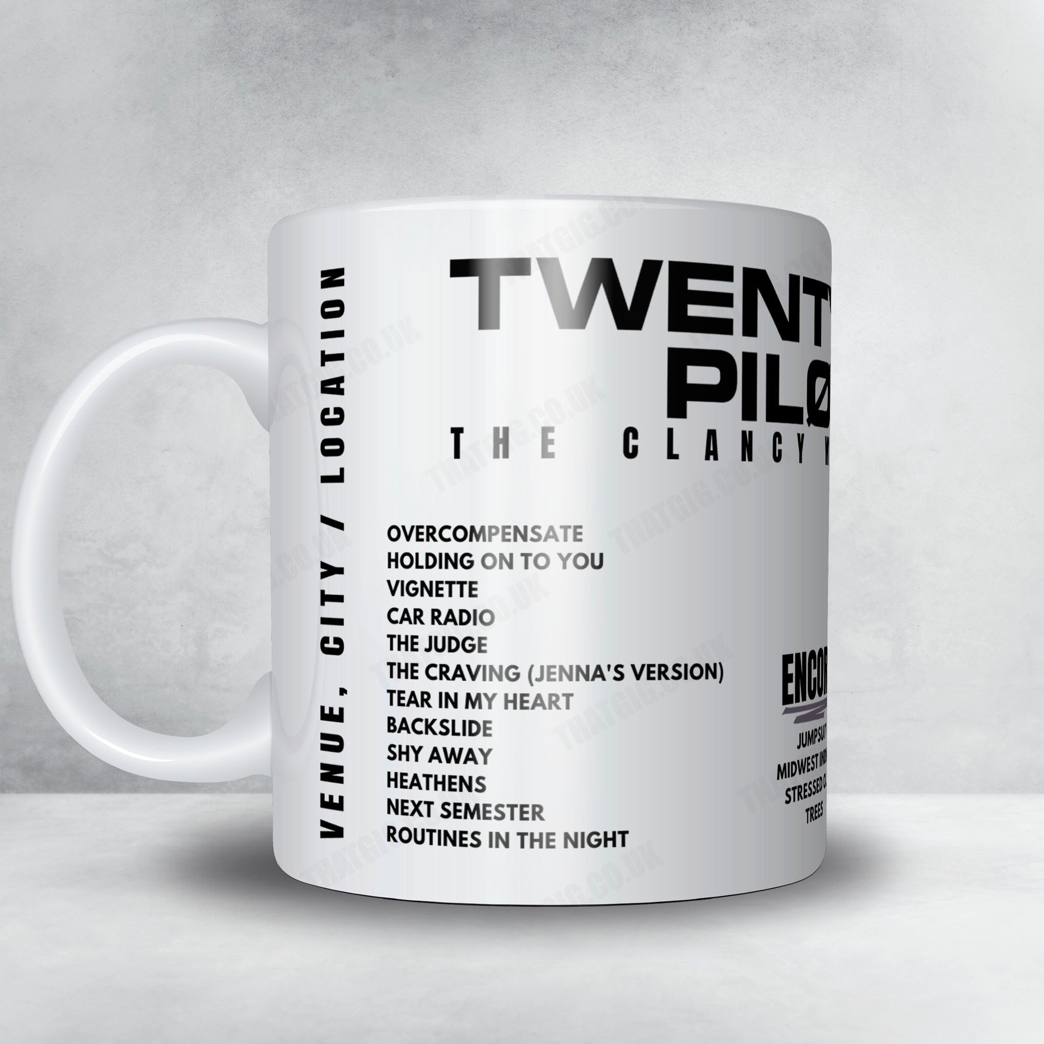 twenty one pilots Setlist Mug - Toyota Center, Houston - September 4th, 2024