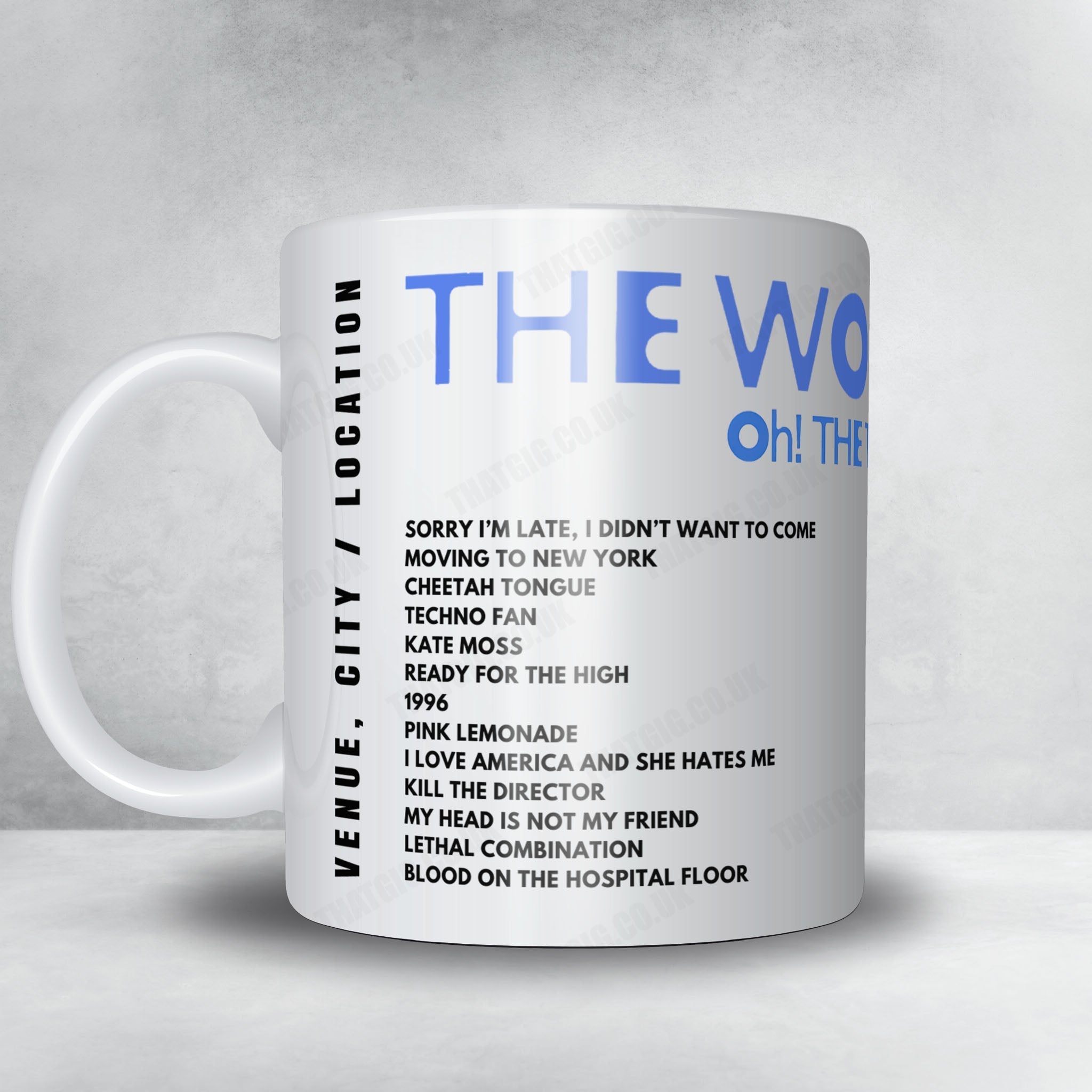 The Wombats Setlist Mug - EartH Hall, London - March 13th, 2025