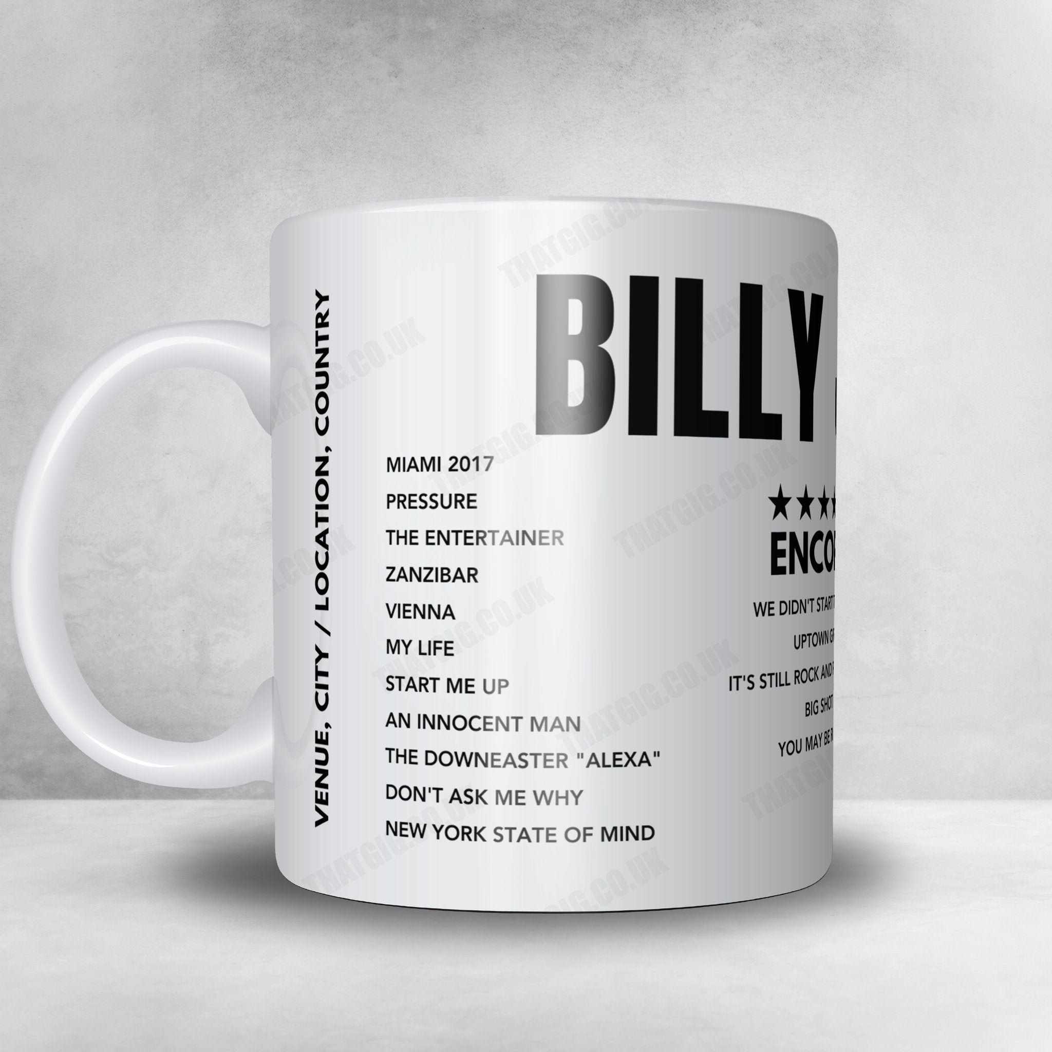 Billy Joel Setlist Mug - Madison Square Garden - July 25, 2024