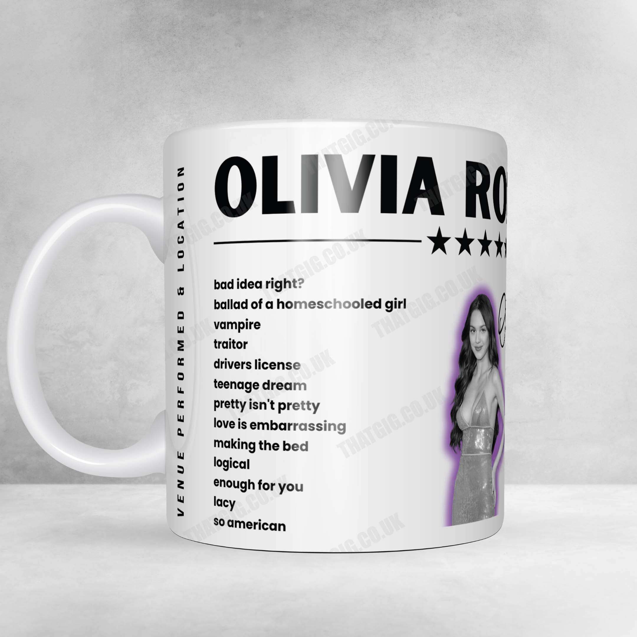 Olivia Rodrigo Setlist Poster - Rod Laver Arena, Melbourne - October 9th, 2024