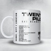 twenty one pilots Setlist Mug - The OVO Hydro, Glasgow - May 5th, 2025