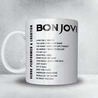 Bon Jovi Setlist Mug - Bridgestone Arena, Nashville - April 30th, 2022