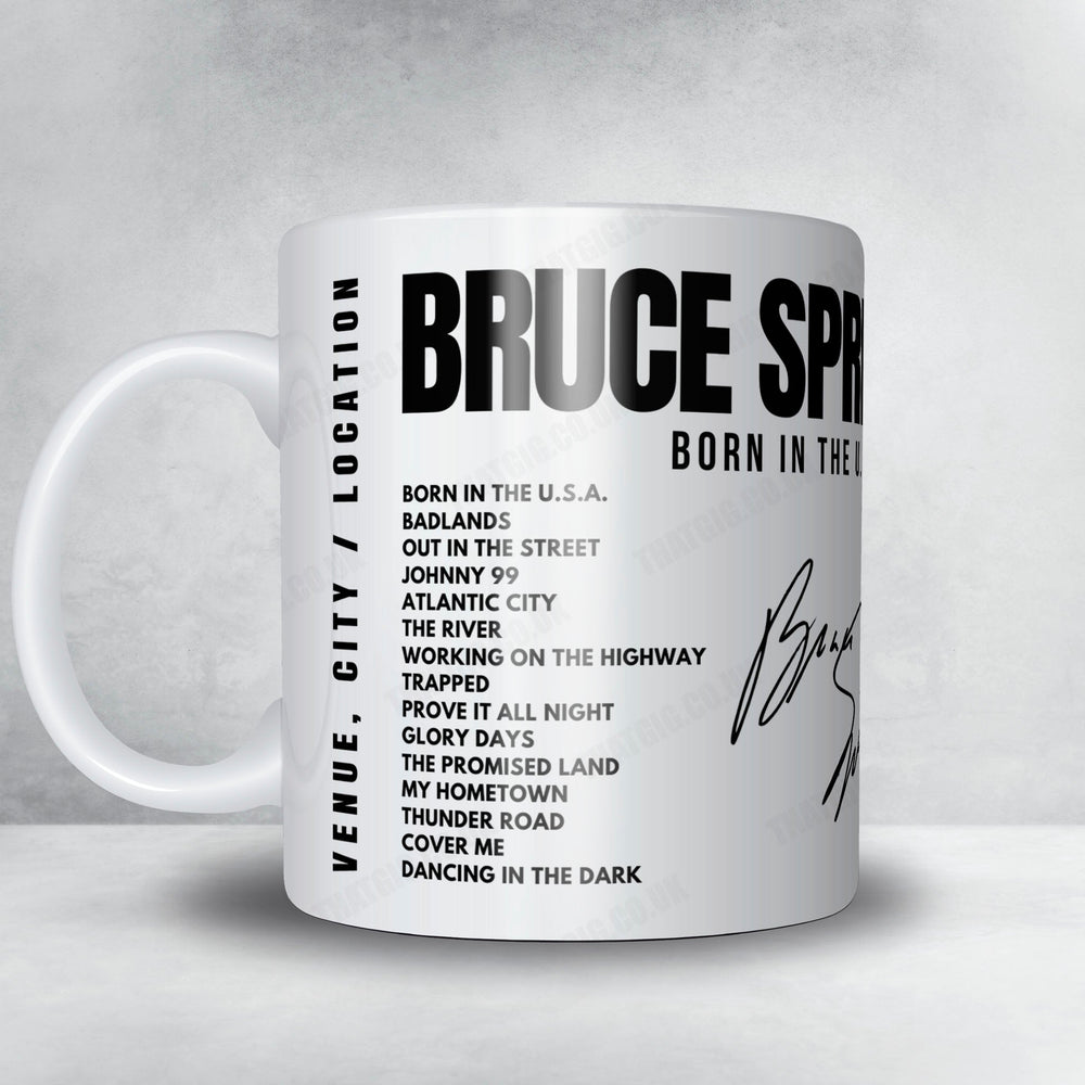 Bruce Springsteen Setlist Mug - Mile High Stadium, Denver - September 24th, 1985