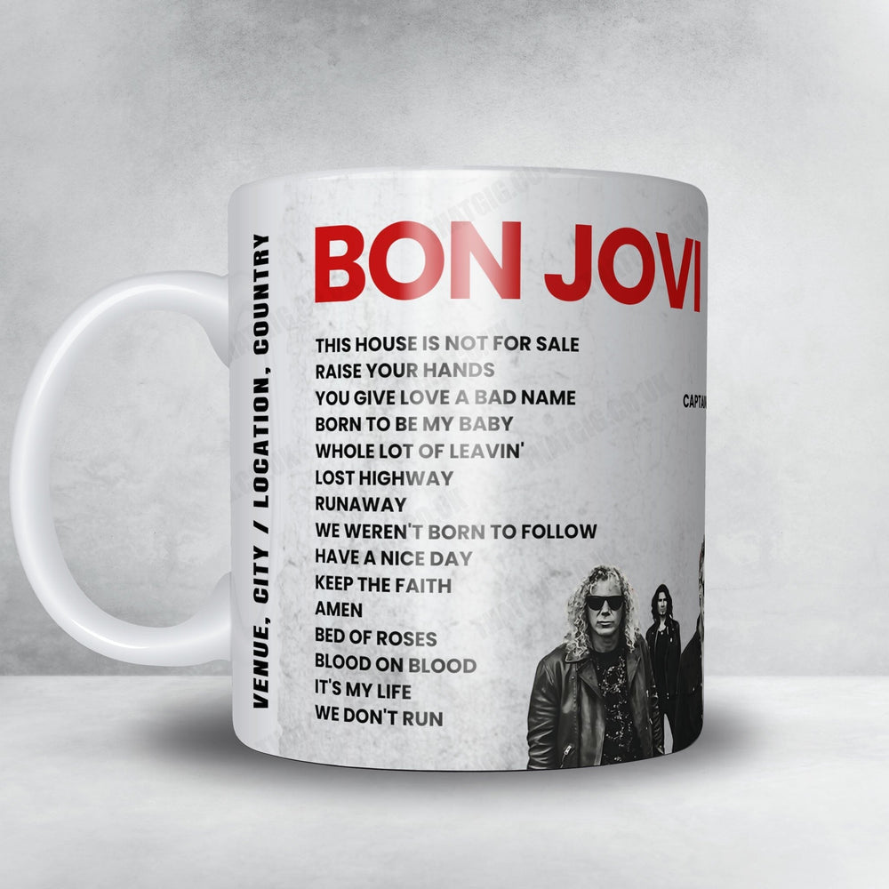 Bon Jovi Setlist Mug - Joe Louis Arena, Detroit - March 29th, 2017