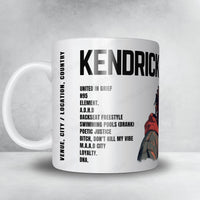 Kendrick Lamar Setlist Mug - Rod Laver Arena, Melbourne - December 5th, 2022