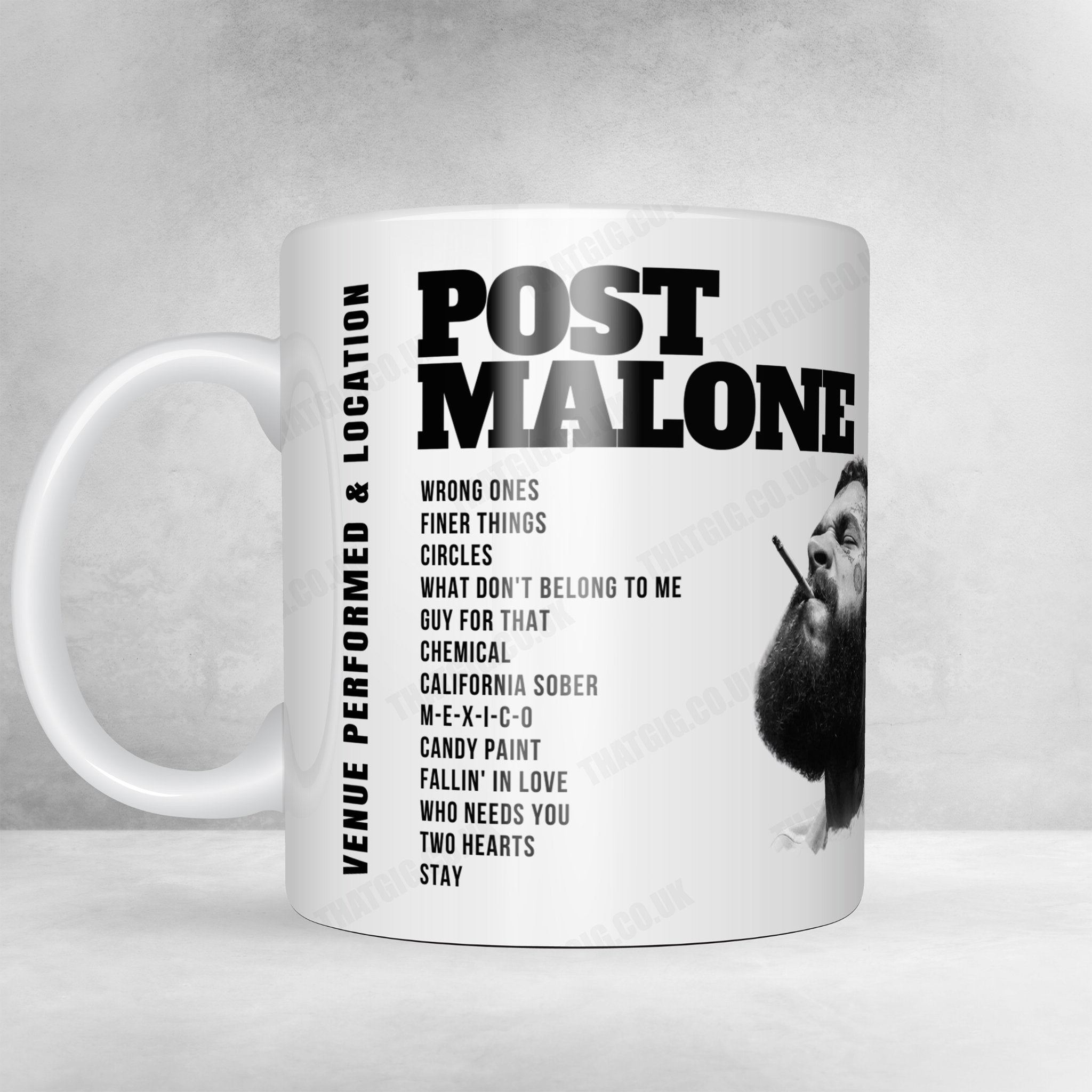 Post Malone Setlist Poster - Zouk Nightclub, Las Vegas - February 11th, 2024