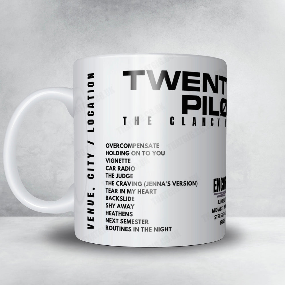 twenty one pilots Setlist Mug - Estadio Bicentenario de La Florida, Santiago - January 19th, 2025