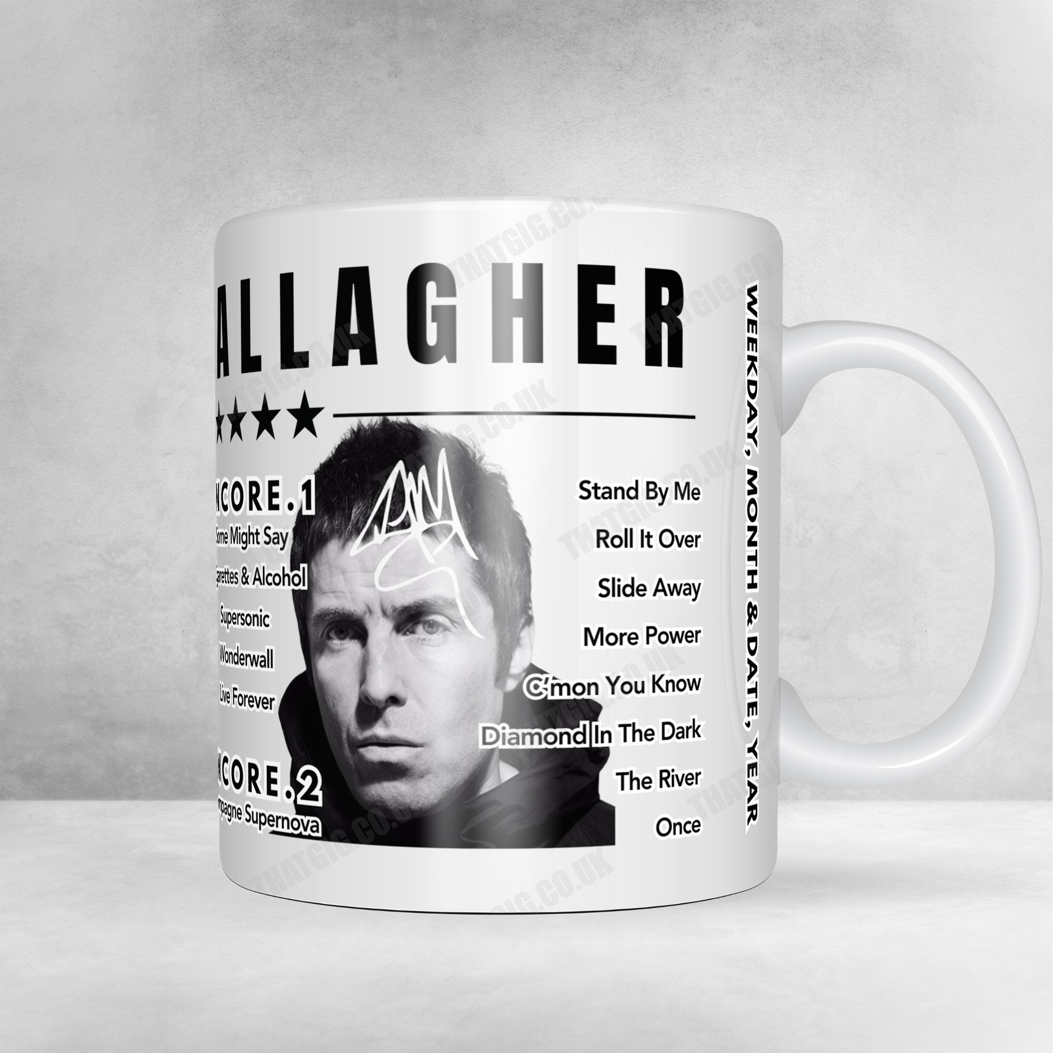 Liam Gallagher Setlist Mug - Fortitude Music Hall, Brisbane - December 6th, 2019