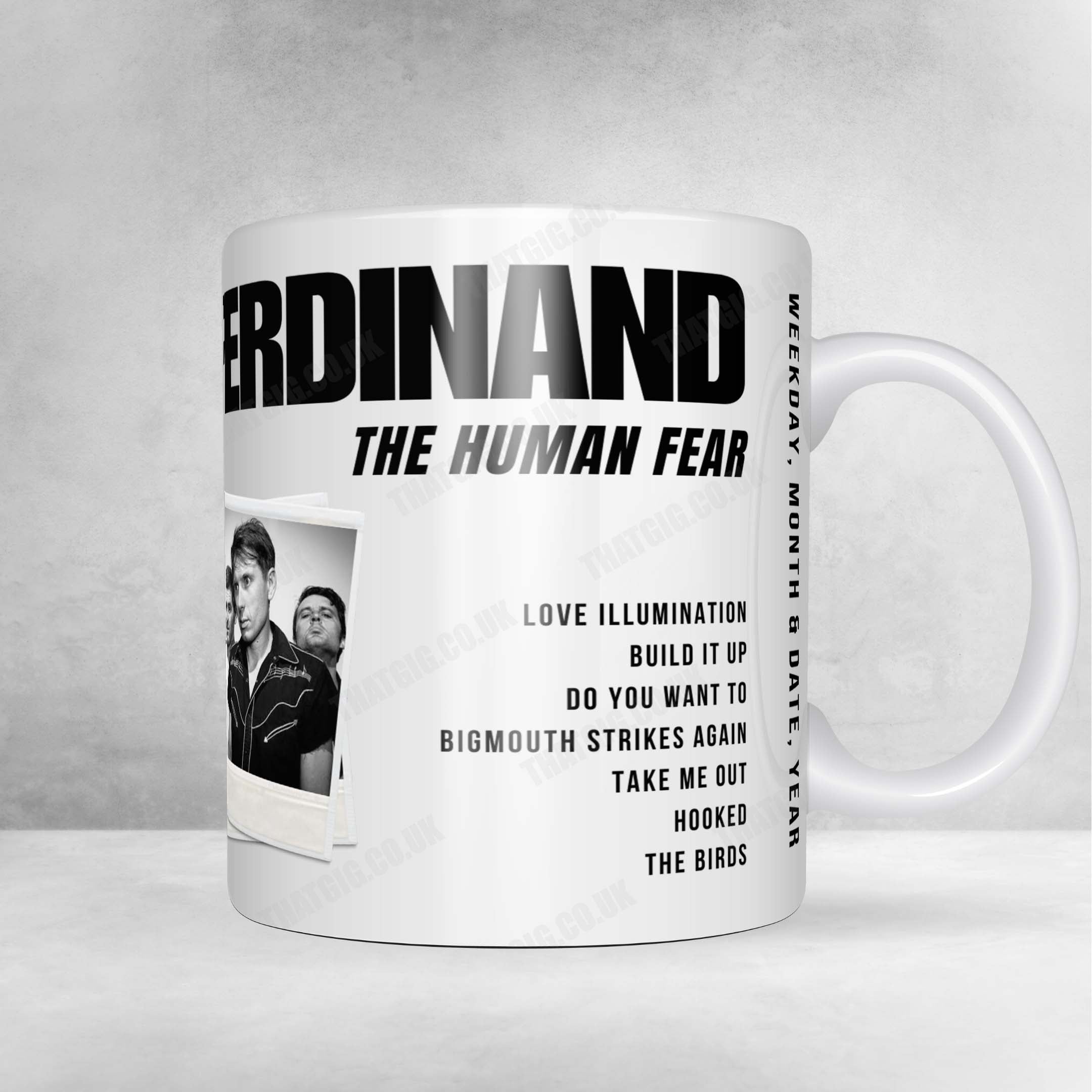 Franz Ferdinand Setlist Mug - Panoráma Színpad, Kapolcs - July 20th, 2025