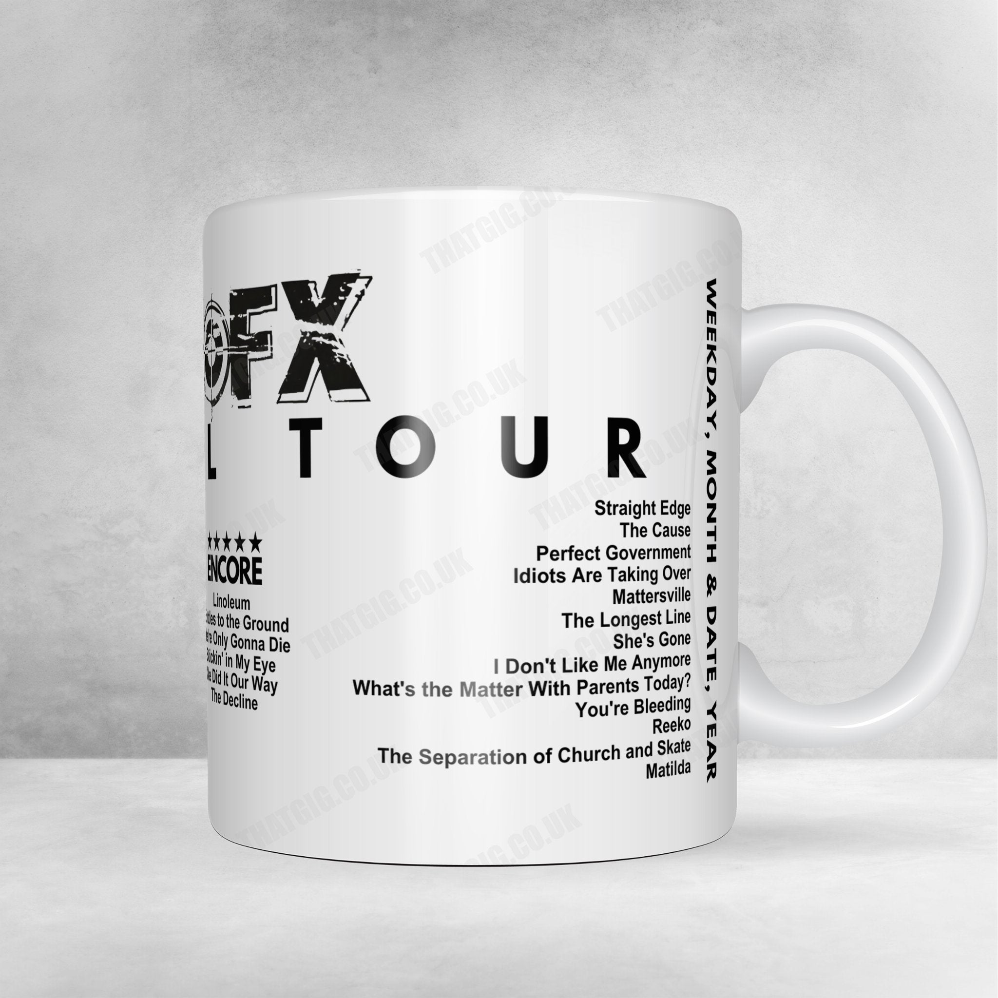 NOFX Setlist Poster - Berth 46, Los Angeles - October 4th, 2024