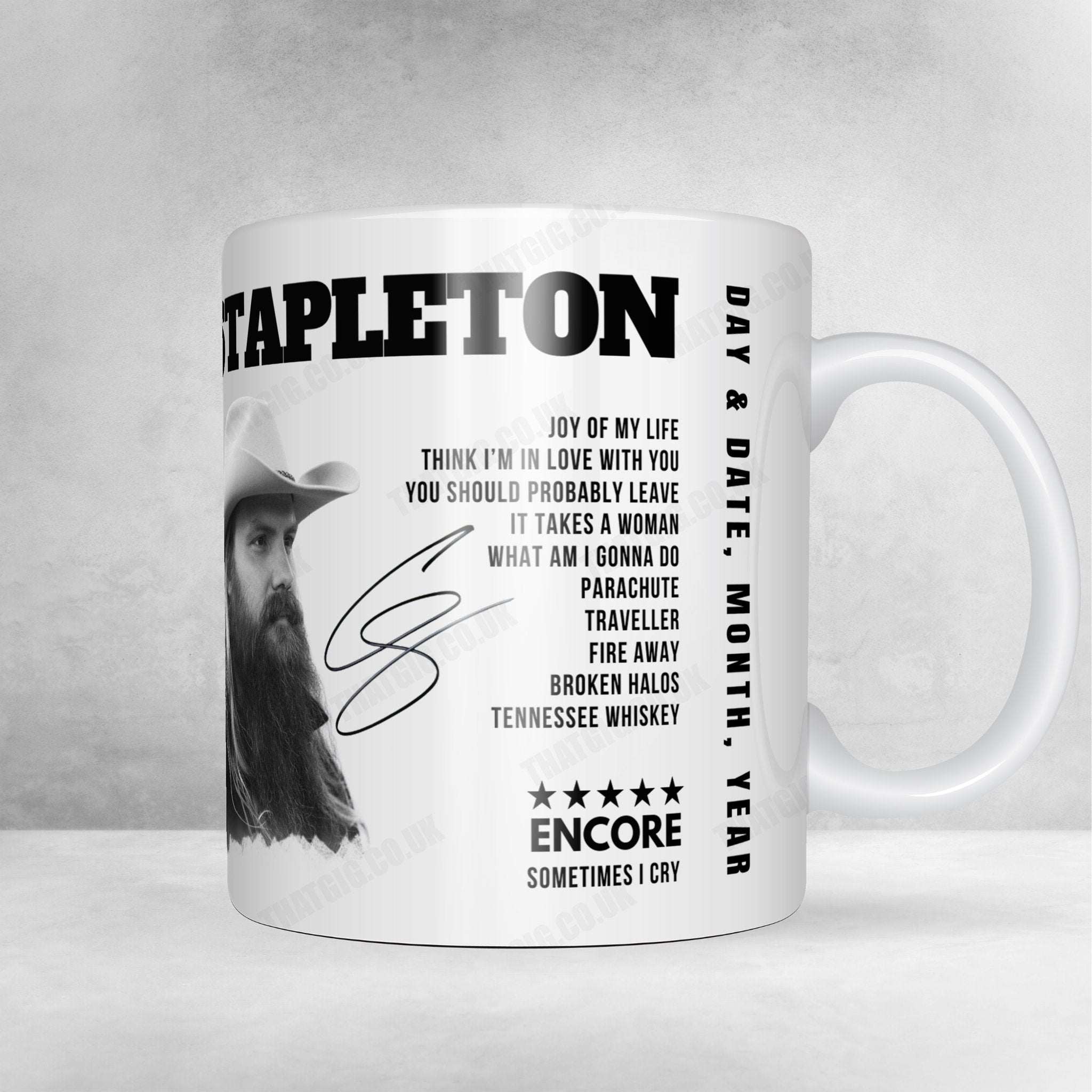 Chris Stapleton Setlist Mug - Empower Field at Mile High, Denver - June 24th, 2023