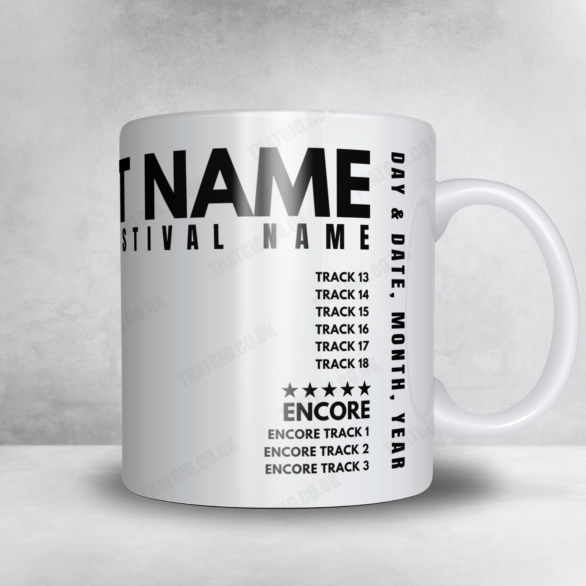 Request Any Gig Setlist Mug