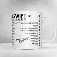 Taylor Swift Setlist Mug - Aviva Stadium, Dublin - June 30th, 2024