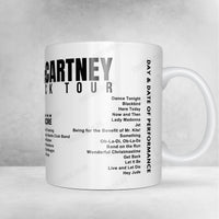 Paul McCartney Setlist Mug - McDonald Jones Stadium, Newcastle - October 24th, 2023