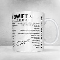 Taylor Swift Setlist Mug - Scottish Gas Murrayfield Stadium, Edinburgh - June 9th, 2024