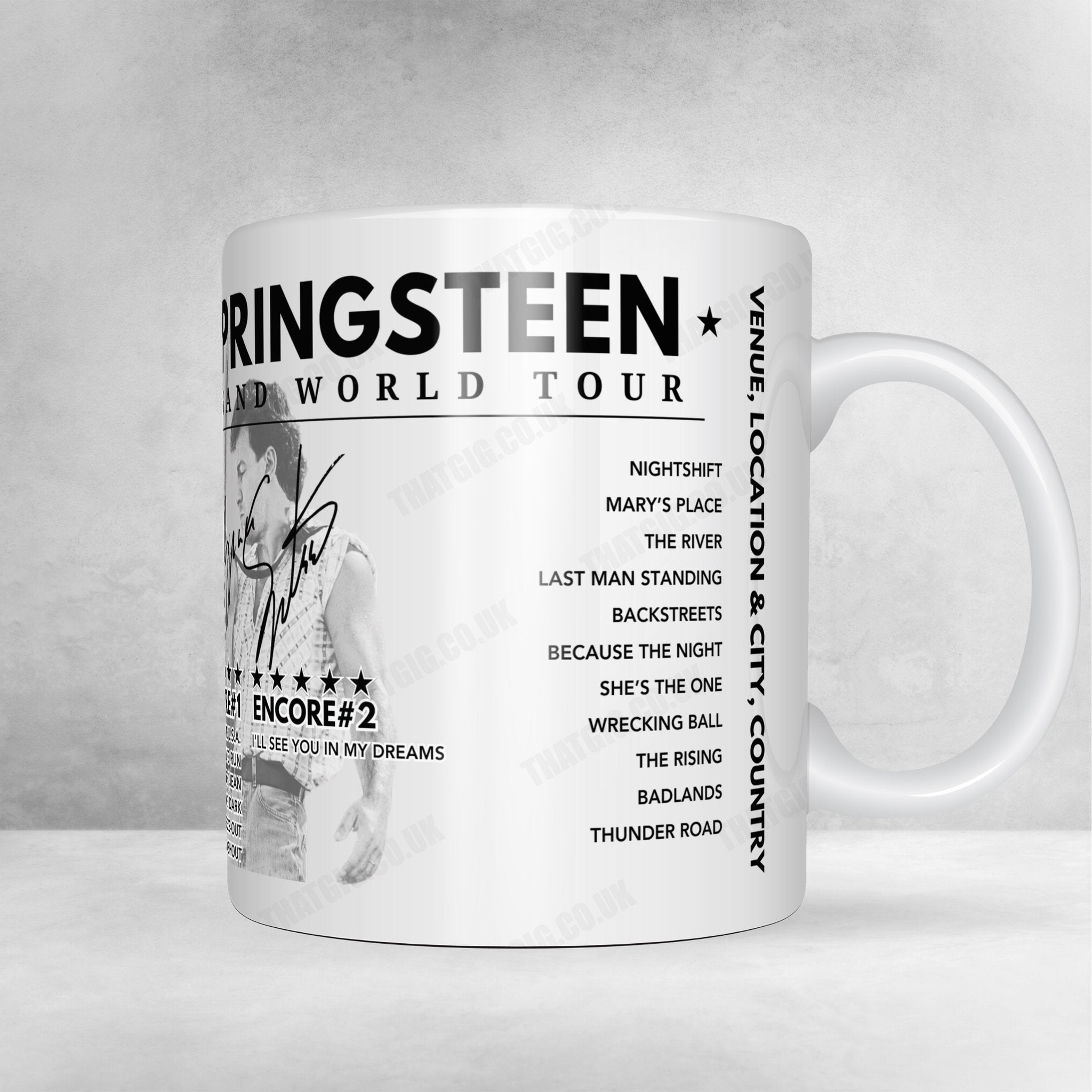 Bruce Springsteen Setlist Mug - PPG Paints Arena, Pittsburgh - August 15th, 2024