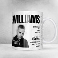Robbie Williams Setlist Mug - Saadiyat Island, Abu Dhabi - December 28th, 2024