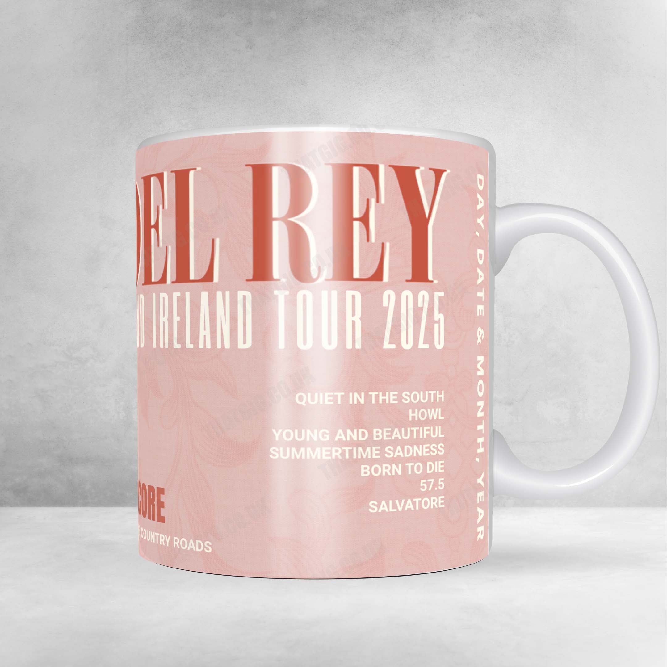 Lana Del Rey Setlist Mug - Hampden Park, Glasgow - June 26th, 2025