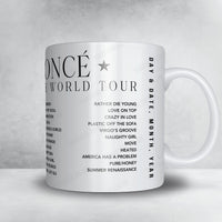 Beyoncé Setlist Mug - Caesars Superdome - September 27th, 2023