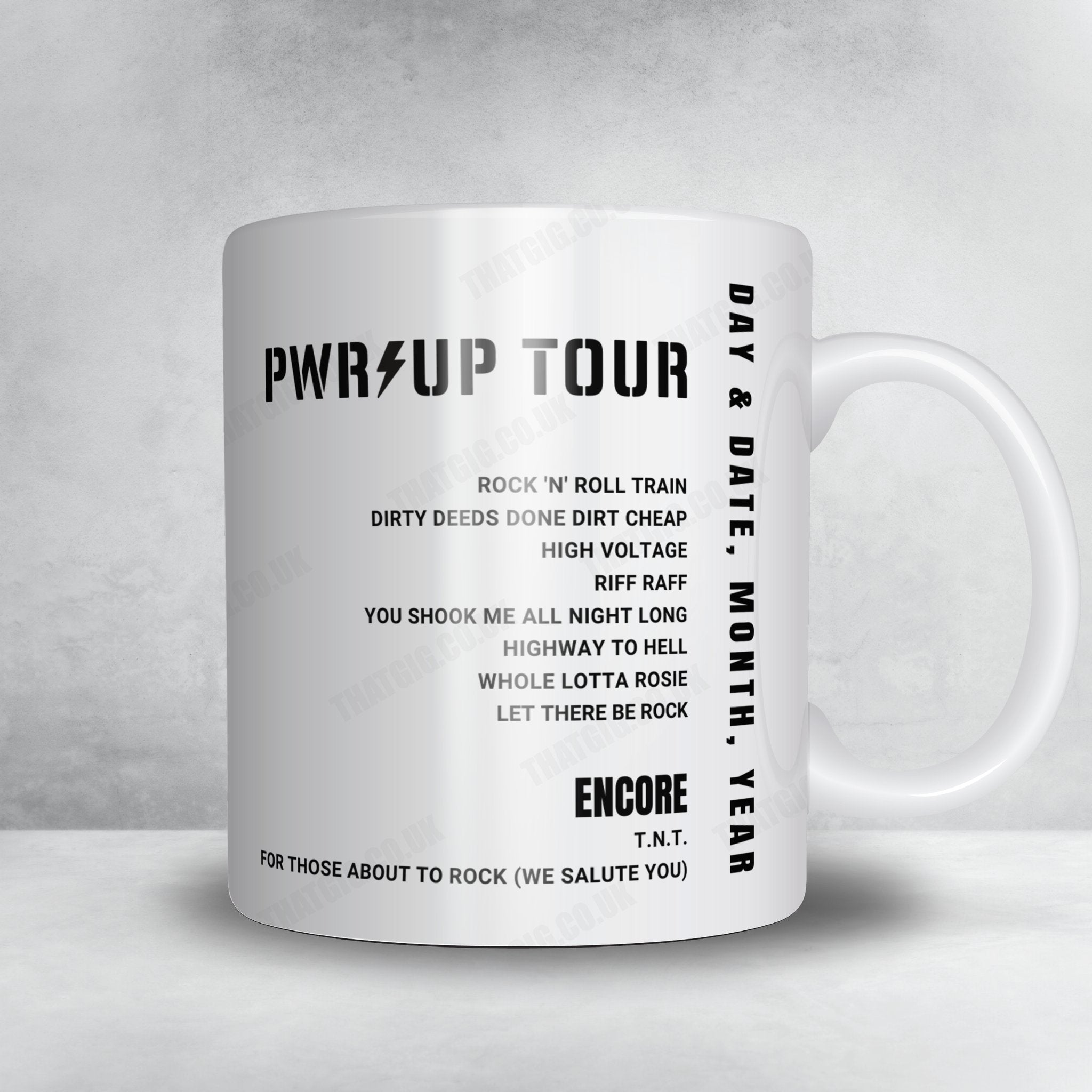 AC/DC Setlist Mug - Veltins-Arena, Gelsenkirchen - May 21st, 2024