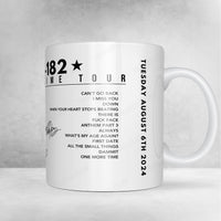 Blink-182 Setlist Mug - Fiserv Forum, Milwaukee - August 6th, 2024