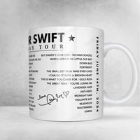 Taylor Swift Setlist Mug - BC Place Stadium, Vancouver, BC, Canada - December 6th, 2024