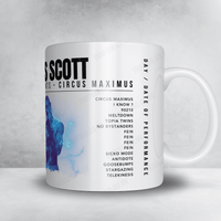 Travis Scott Setlist Mug - Oakland Arena, Oakland - November 1st, 2023