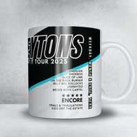 The Reytons Setlist Mug - The Warehouse, Aviva Studios, Manchester - March 8th, 2025