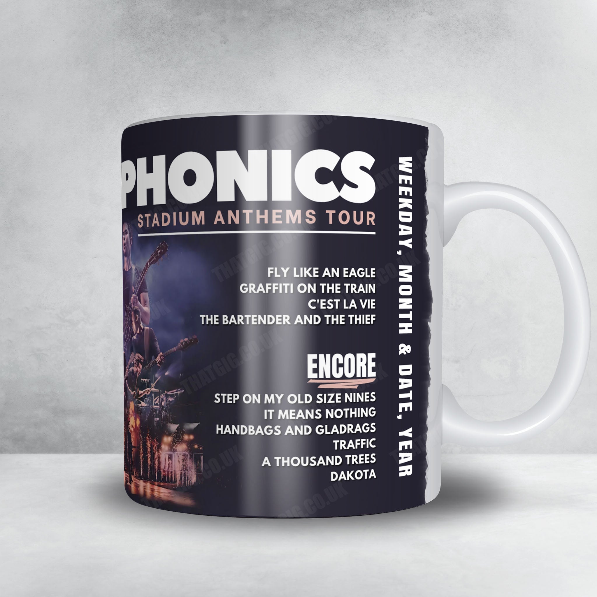 Stereophonics Setlist Mug - Domaine national de Saint-Cloud, France - August 24th, 2025