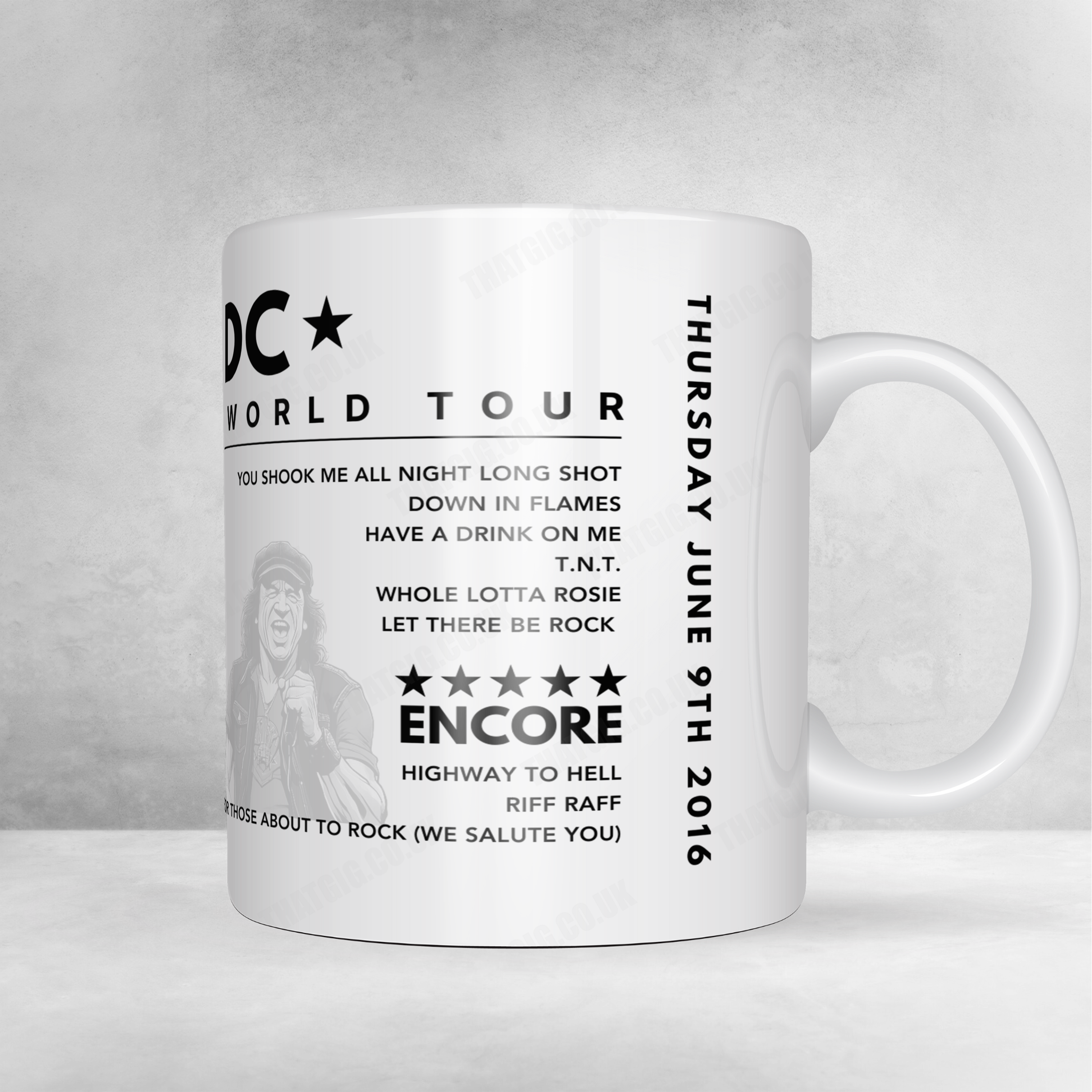 AC/DC Setlist Poster - The O2 Arena, London - April 14th, 2009