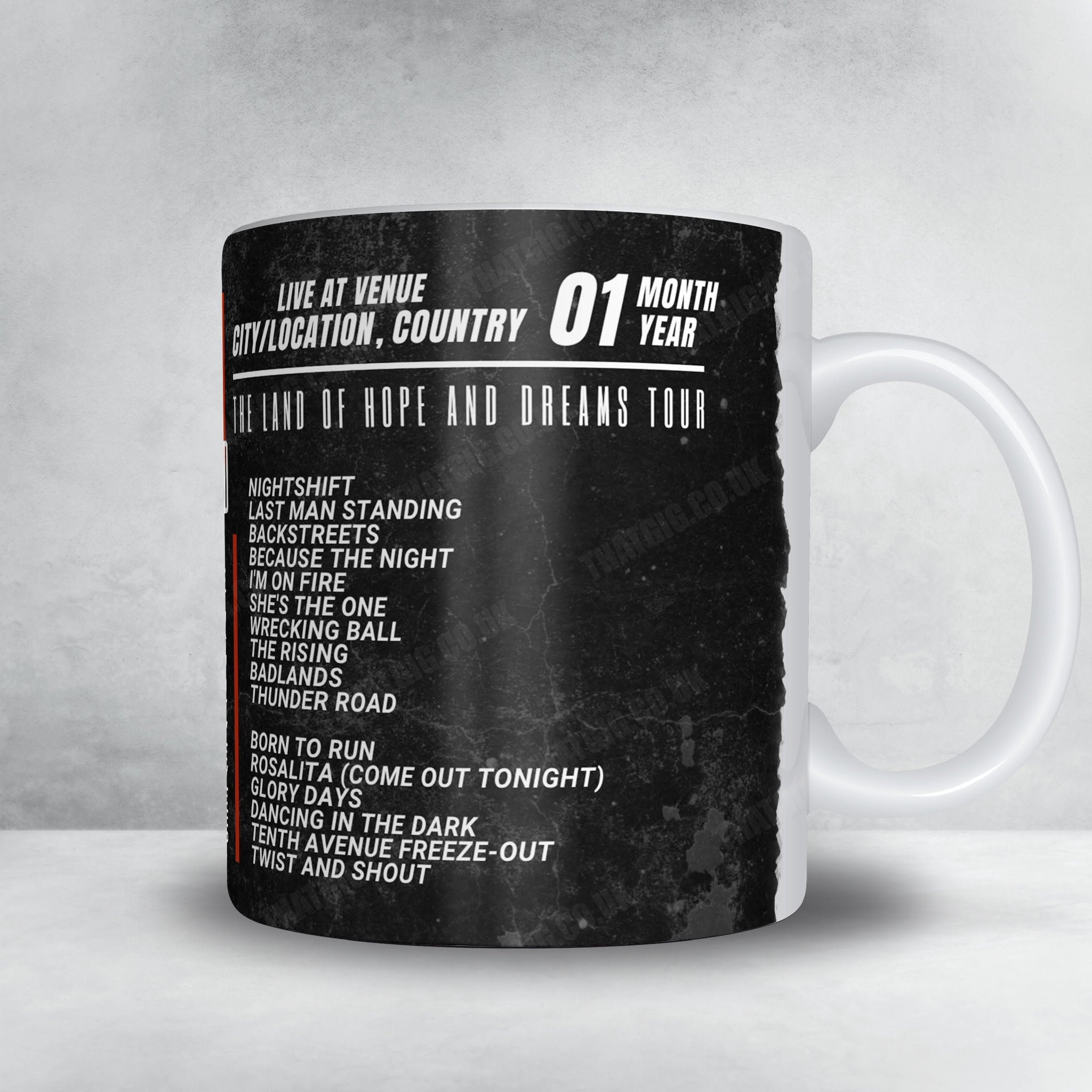 Bruce Springsteen Setlist Mug - Olympiastadion, Berlin - June 11th, 2025