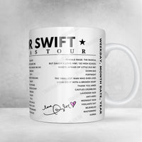 Taylor Swift Setlist Mug - Letzigrund Stadion, Zurich - July 10th, 2024
