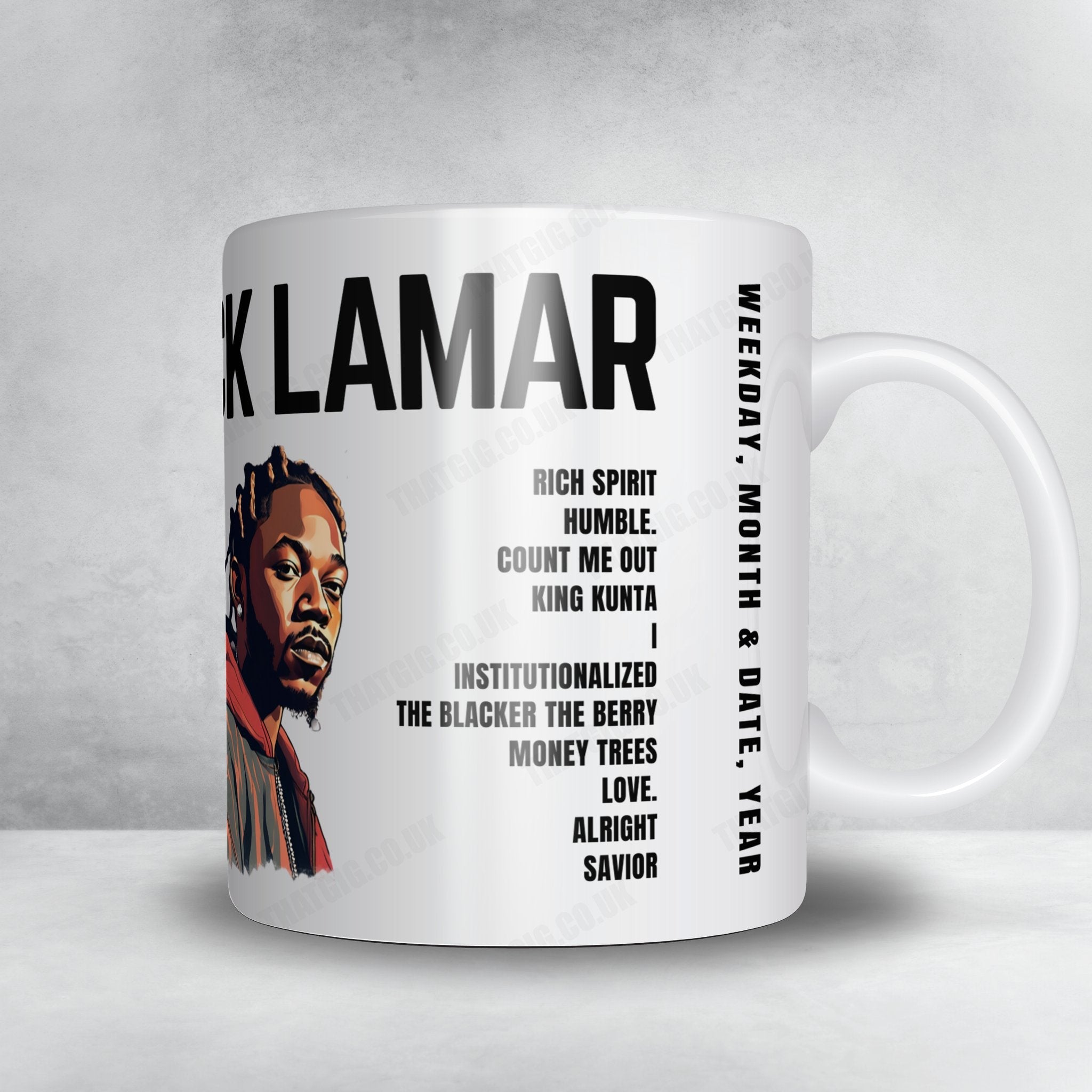 Kendrick Lamar Setlist Mug - Accor Arena, Paris - October 21st, 2022