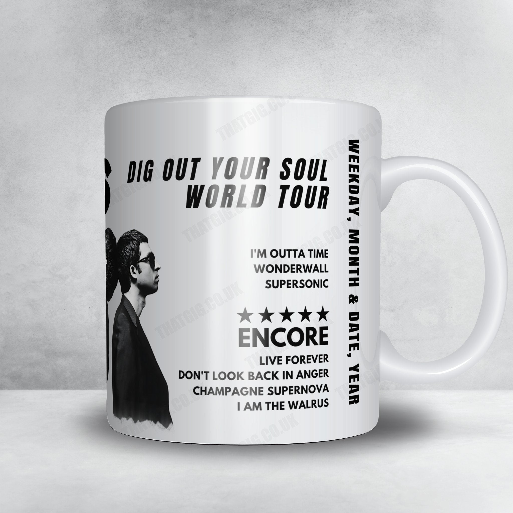 Oasis Setlist Mug - Eden Sessions, The Eden Project, St Austell, England - July 14th, 2009