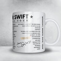 Taylor Swift Setlist Mug - State Farm Stadium, Glendale - March 18th, 2023