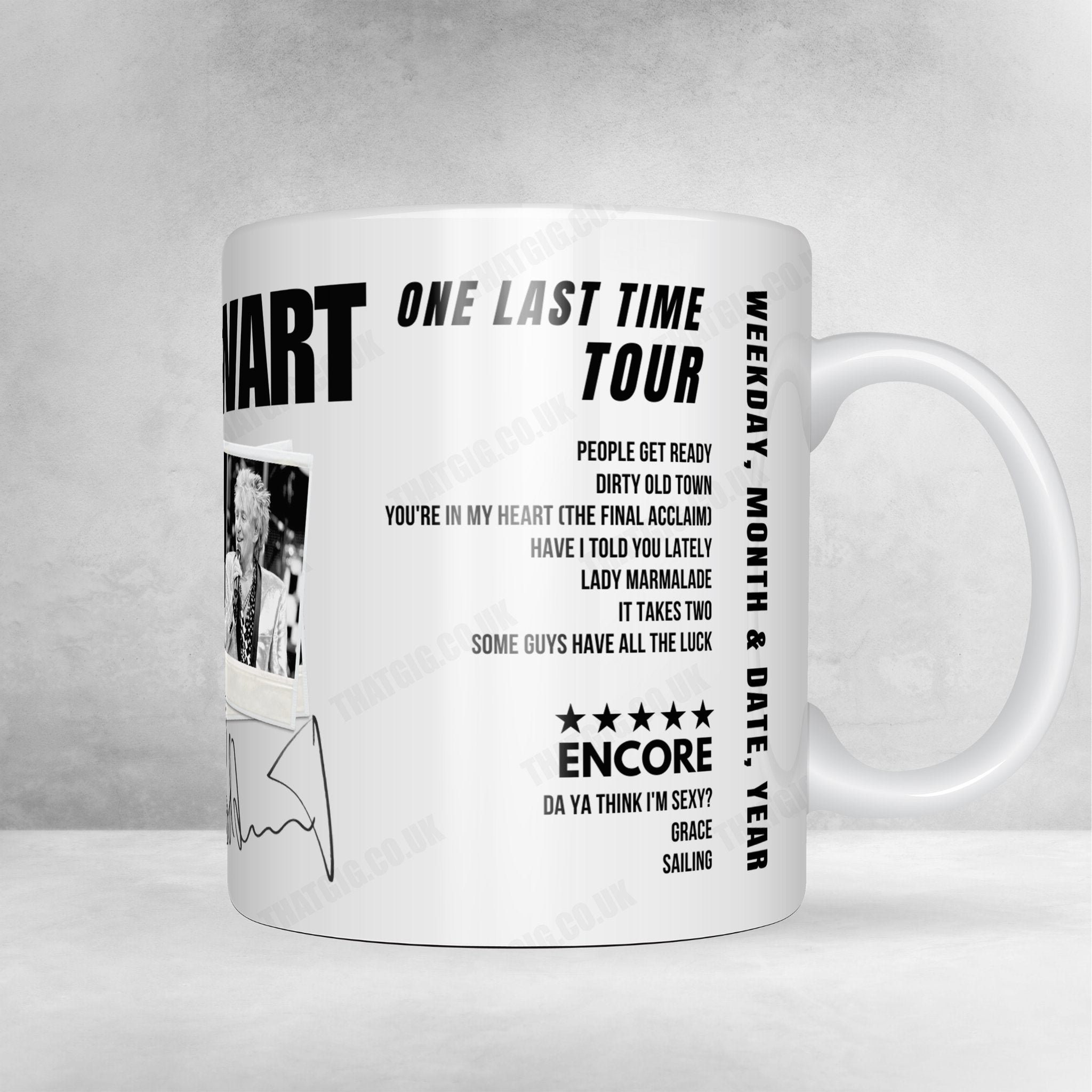 Rod Stewart Setlist Mug - Royal Hospital Kilmainham, Dublin, Ireland - May 26th, 2024