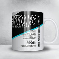 The Reytons Setlist Mug - Tower Ballroom, Blackpool, England - February 14th, 2025