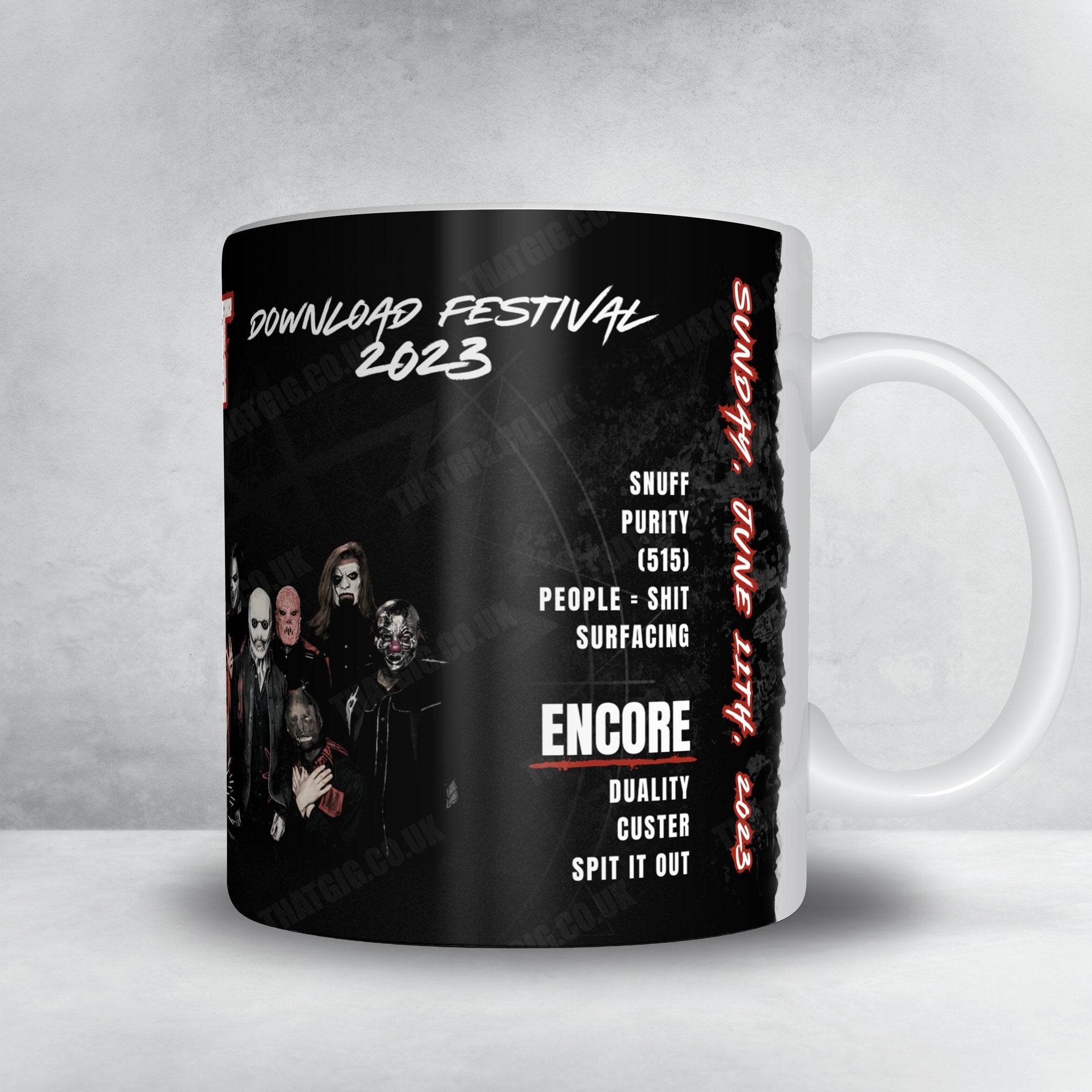 Slipknot Setlist Mug- Download Festival, Donington Park - June 11th, 2023