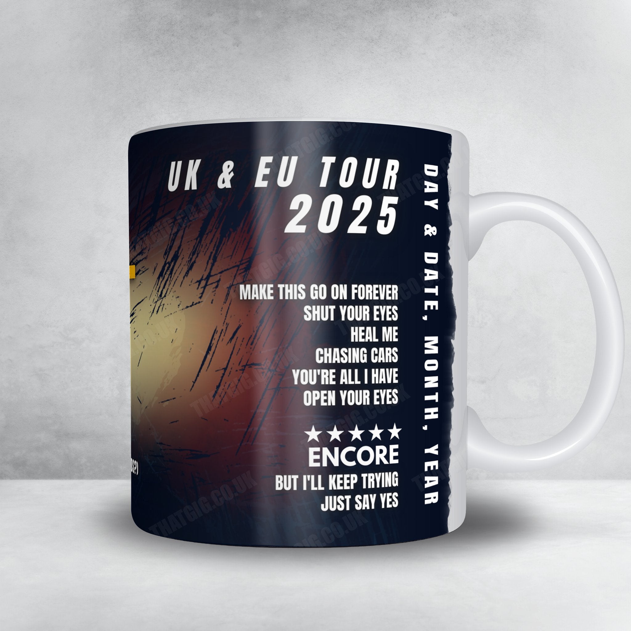 Snow Patrol Setlist Mug - Jahrhunderthalle, Frankfurt, Germany - February 2nd, 2025
